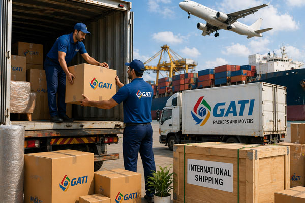 International shipping containers for overseas relocation assistance